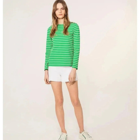 Tory Burch Boat Neck Diver Striped Top Small - Picture 1 of 11